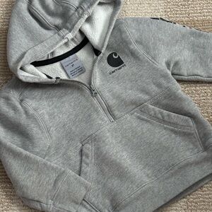 Carhartt Kids Heather Gray Half-Zip Hoodie